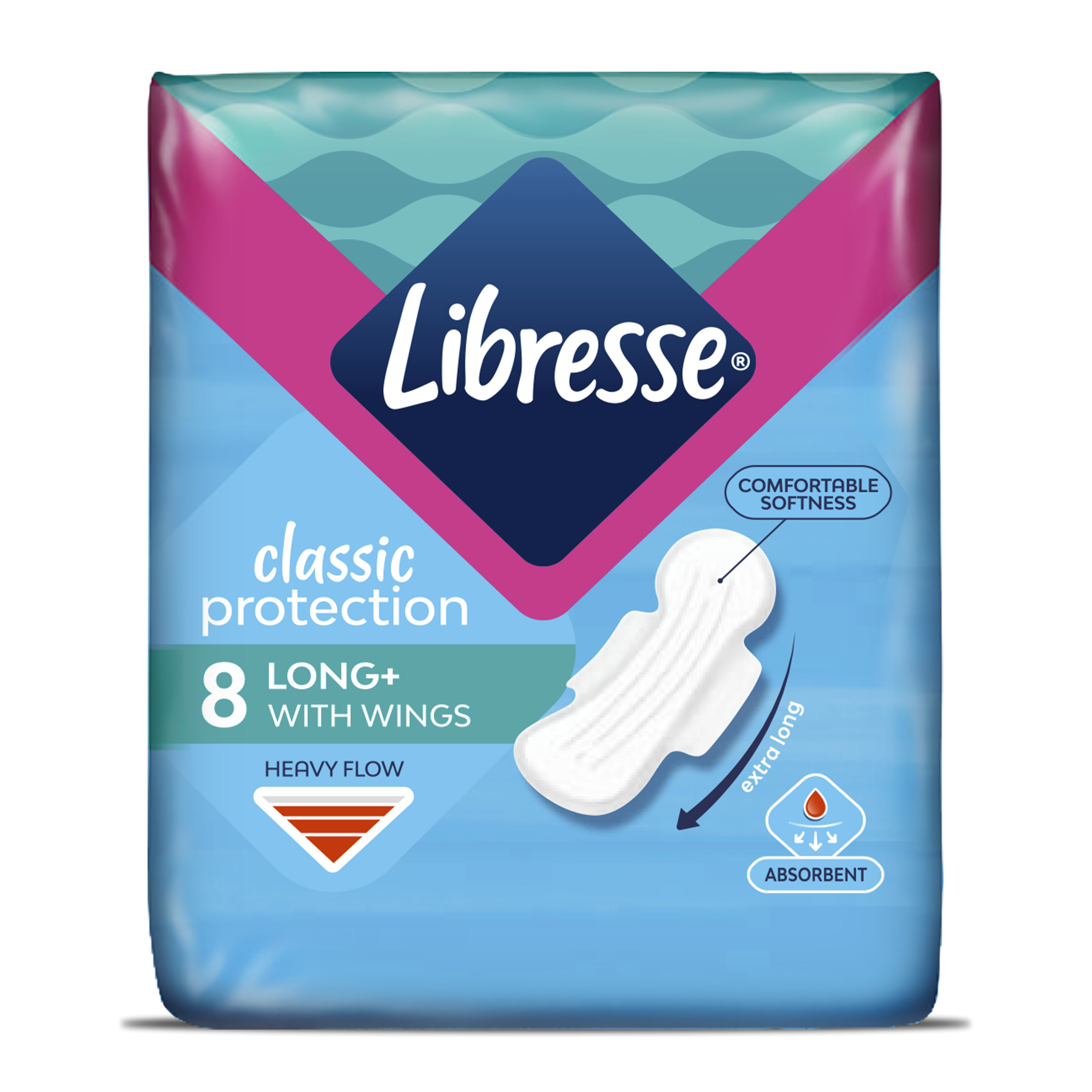 Absorbante cu aripioare Classic Long